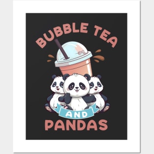 Bubble Tea And Pandas Posters and Art